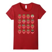 Strawberry-Fruit-Emoji-Many-Face-Emotion-Shirt-T-Shirt-Tee-0