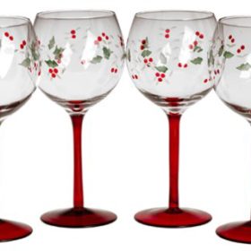 Pfaltzgraff-Winterberry-13-Ounce-Glass-Goblets-Set-of-4-0-0