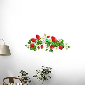 Wallmonkeys-WM344303-Vector-Isolated-Strawberries-Peel-and-Stick-Wall-Decals-0-0