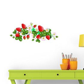 Wallmonkeys-WM344303-Vector-Isolated-Strawberries-Peel-and-Stick-Wall-Decals-0-1